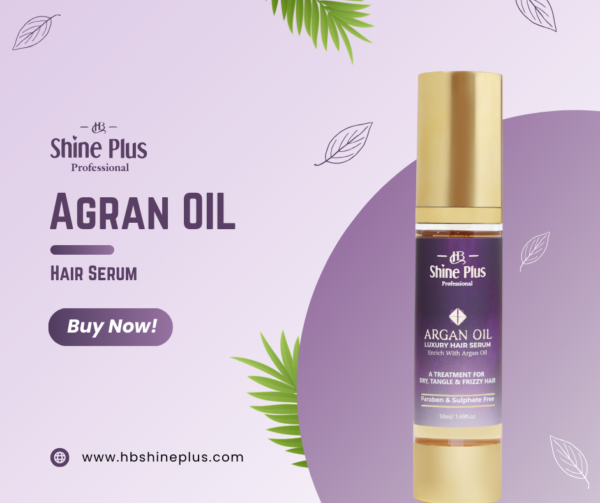 HB Shine Plus Argan Oil Hair Serum | Enriched with Argan Oil | Nourishing Treatment for Dry, Tangle, & Frizzy Hair | 50ml - Image 4