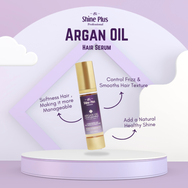 HB Shine Plus Argan Oil Hair Serum | Enriched with Argan Oil | Nourishing Treatment for Dry, Tangle, & Frizzy Hair | 50ml - Image 3